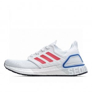 Tênis Adidas UltraBoost 20 - Branco e Vermelho - Masculino