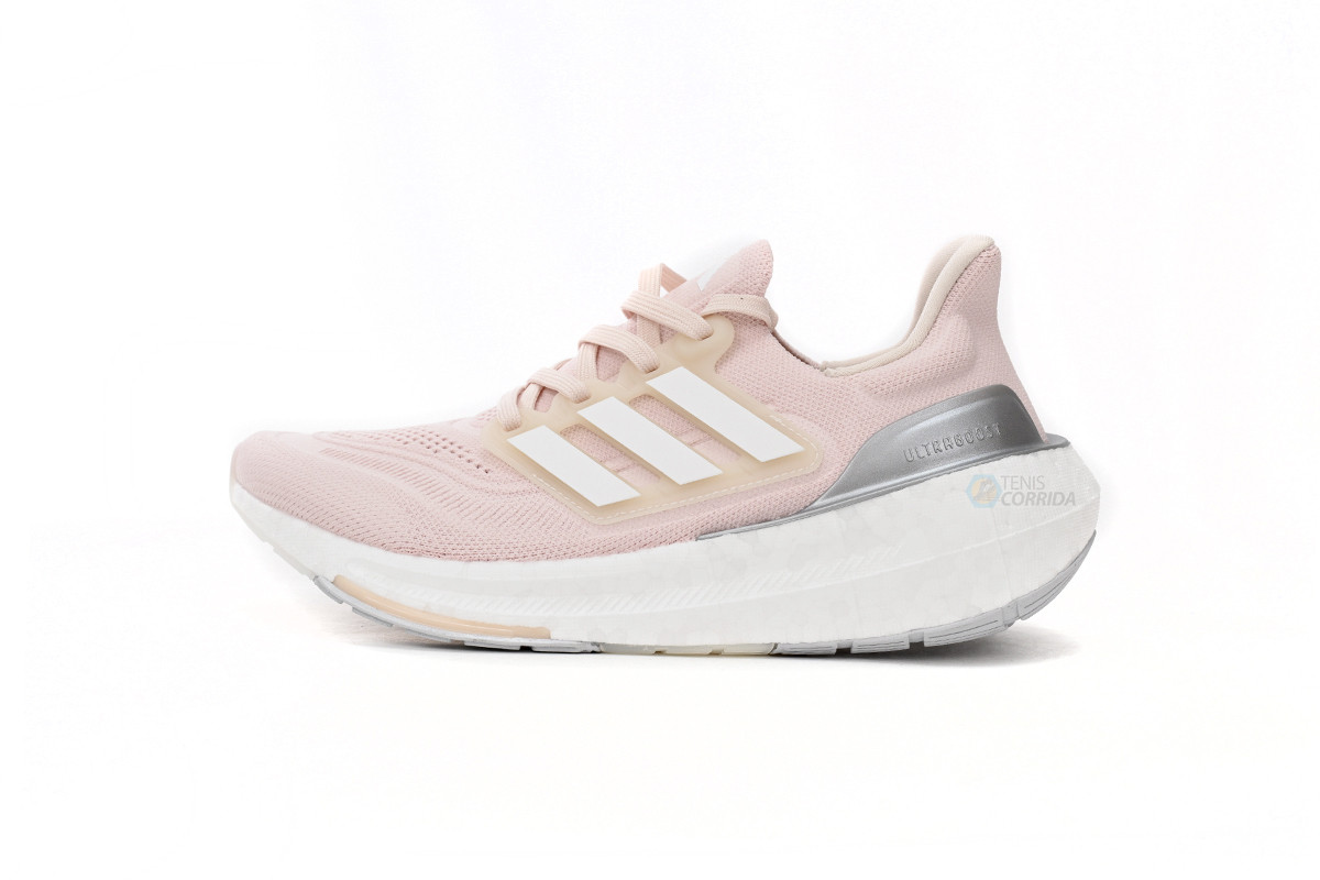 Tênis Adidas UltraBoost 23 LIGHT - Feminino - Rosa e Branco