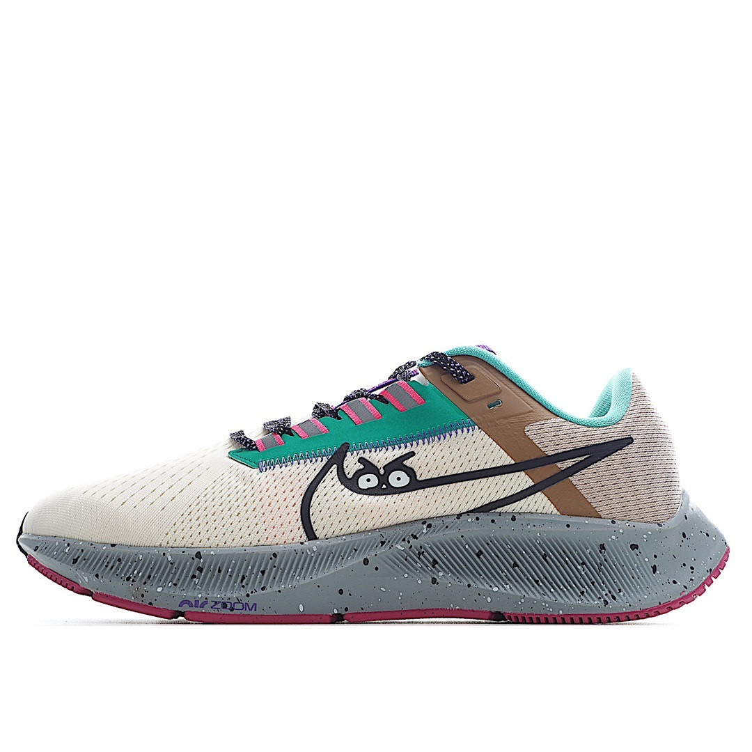 Tênis Nike Air Zoom Pegasus 38 - Bege e Verde - Masculino - TAM 38