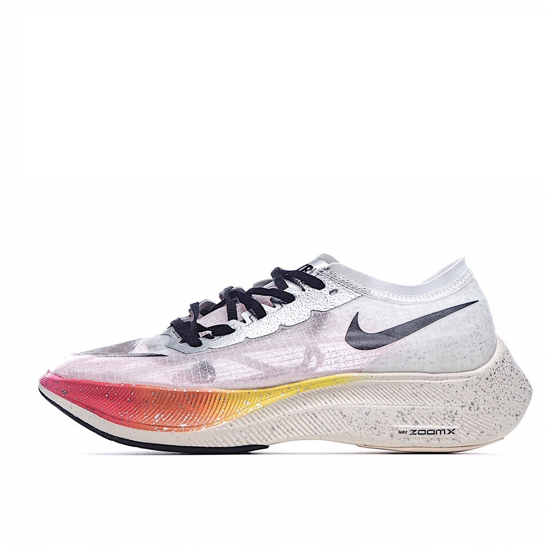 Tênis Nike ZoomX Vaporfly NEXT% - Branco Vermelho e Amarelo - Feminino - TAM 39 