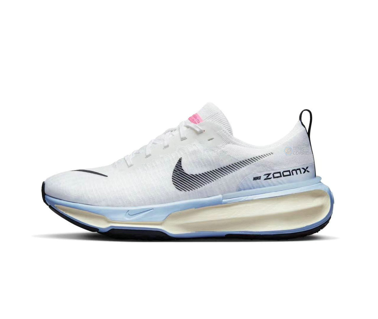 Tênis Nike Zoomx Invincible Run Flyknit 3 Feminino - Branco e Azul 
