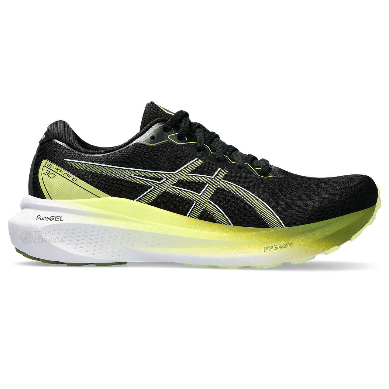 Tênis Asics Gel Kayano 30 - Preto Verde - Masculino