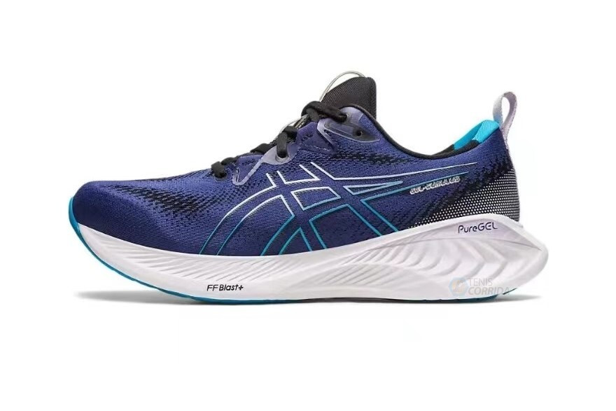Tênis Asics Gel Cumulus 25 - Azul e Preto - Masculino
