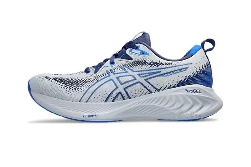 Tênis Asics Gel Cumulus 25 - Cinza e Azul - Masculino