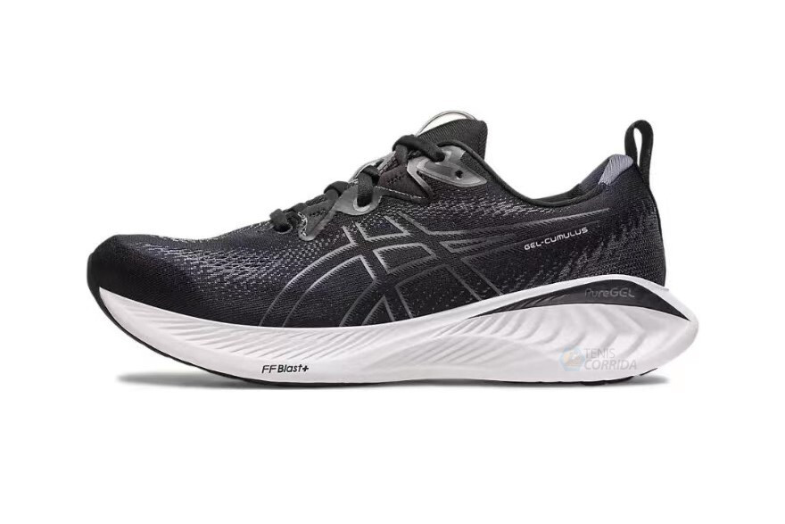 Tênis Asics Gel Cumulus 25 - Preto e Branco - Masculino