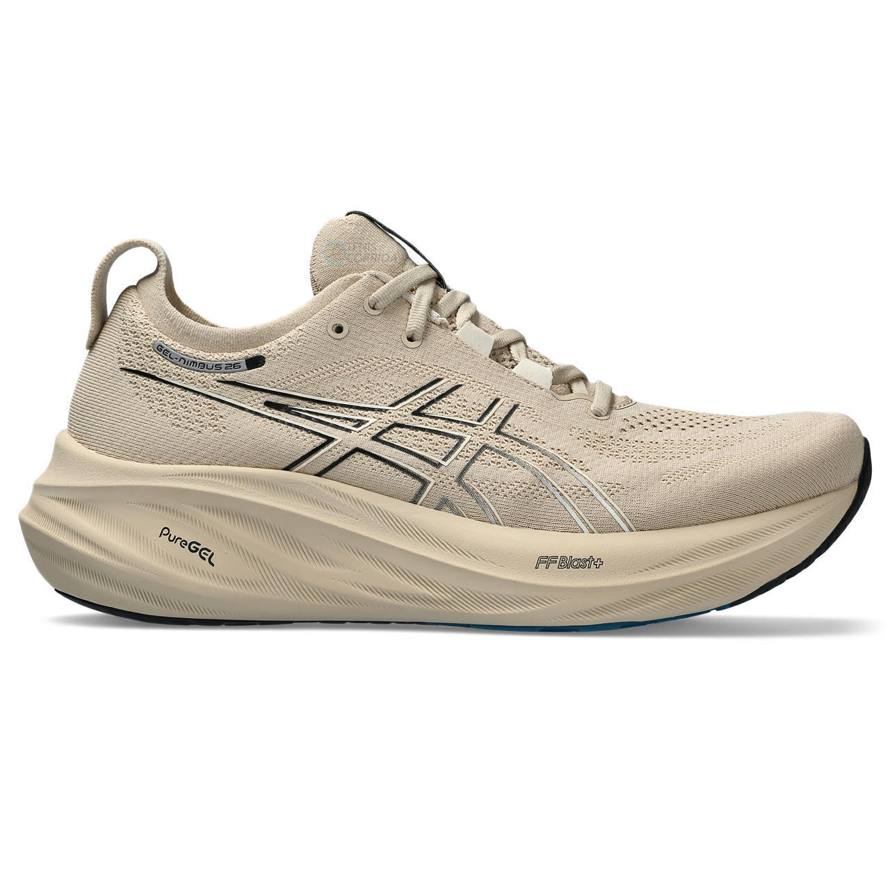 Tênis Asics Gel Nimbus 26 - Cinza Bege e Preto - Masculino 