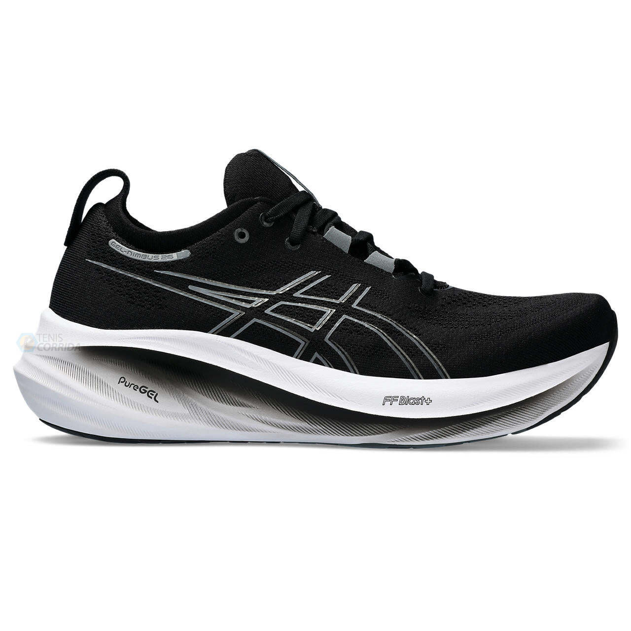Tênis Asics Gel Nimbus 26 - Preto Grafite - Feminino