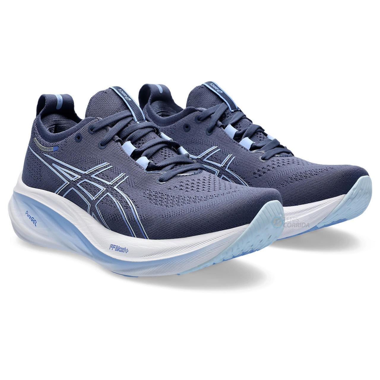 Tênis Asics Gel Nimbus 26 - Azul e Cinza - Masculino